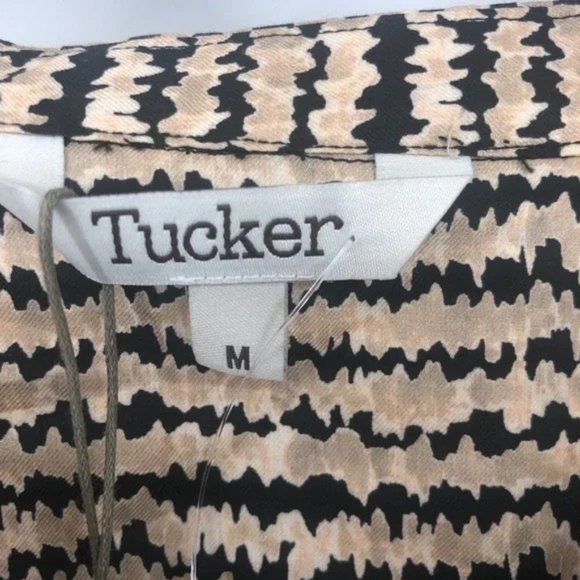 SOLD! NEW Tucker Laura ZigZag Cotton Dress in Safari Sound Size Medium - Picture 9 of 11